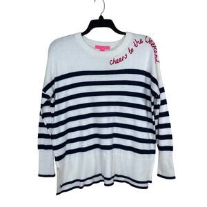 Lilly Pulitzer  Sweater Cheers To The Weekend Size Large
